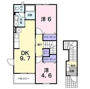 ムート21 B【2階】の間取り