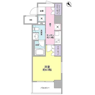ルメイユ横浜関内【4階】の間取り
