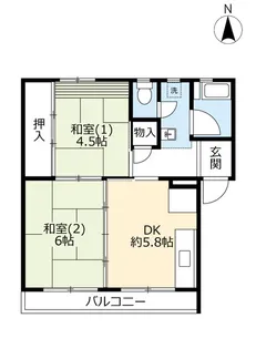UR桂木【3階】の間取り