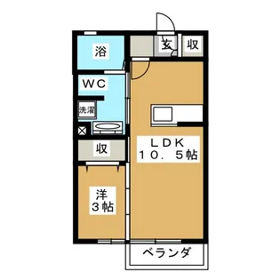 Recente ひがの【2階】の間取り