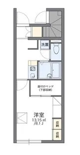 レオパレスエクセル銚子大橋【1階】の間取り