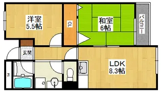 ハイツセピア【2階】の間取り