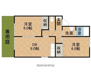 セジュールエクセラン【1階】の間取り