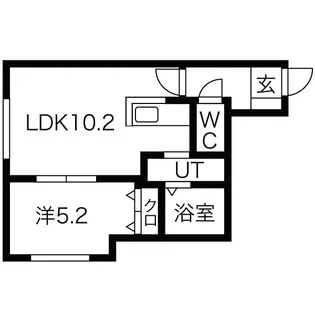 アルファー豊平【5階】の間取り