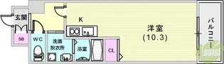ラ・ウェゾン湊川公園【10階】の間取り