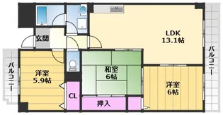 ハイアットプレイス【4階】の間取り