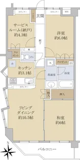 コスモ東武練馬シティフォルム【2階】の間取り