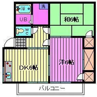 やまそうハイツB棟【2階】の間取り