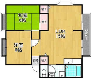 サンビレッジ渚 A棟【1階】の間取り