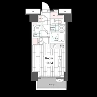 パークリュクス西新宿【6階】の間取り