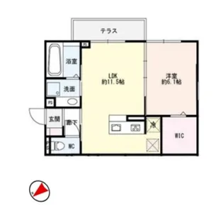 サニーハイツ A【1階】の間取り