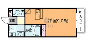 グリュック豊津【2階】の間取り