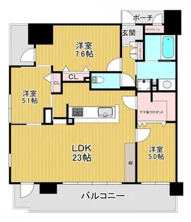 アルファステイツ三田駅前II【2階】の間取り