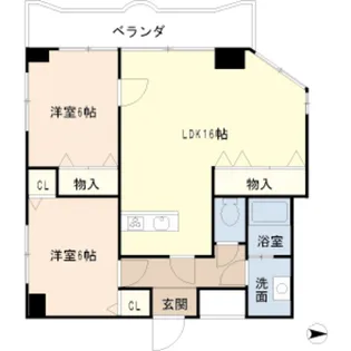 ボヌール【4階】の間取り