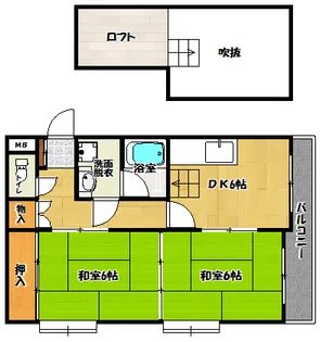 プラムハイツ【4階】の間取り
