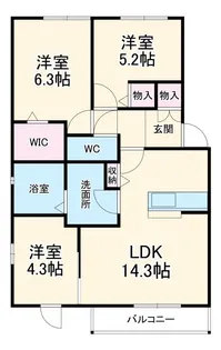ネーフル林【3階】の間取り