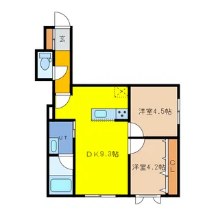 フリージア春日【4階】の間取り