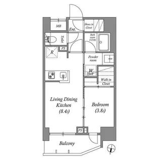 ACP Residence三ノ輪テラス【4階】の間取り