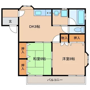 メゾンパークD【1階】の間取り