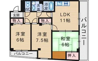 GARDEN TREE岡町【1階】の間取り