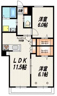 ボヌール舎人【2階】の間取り
