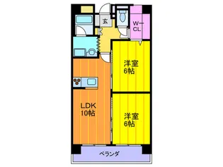 ディアコ-ト忍ヶ丘【3階】の間取り