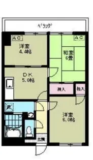 リブステージ横浜【8階】の間取り