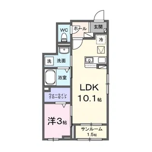 ドゥ・エスポワールI【1階】の間取り
