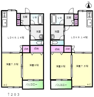 ファミールたけだIII【2階】の間取り