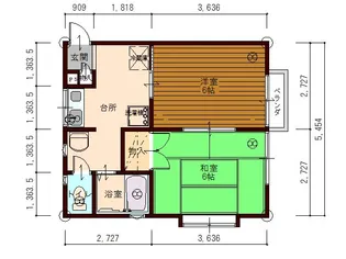 セティール切添【2階】の間取り