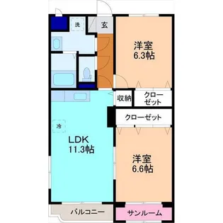 ユーミー渚【2階】の間取り