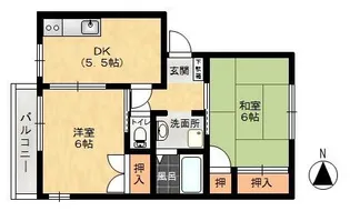 サンモールカタン【2階】の間取り