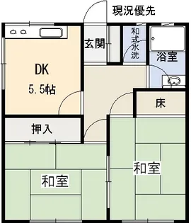コスモハイツ【2階】の間取り