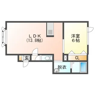 レインボーハウスピオーネ【1階】の間取り