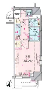 菱和パレス高輪タワー【14階】の間取り