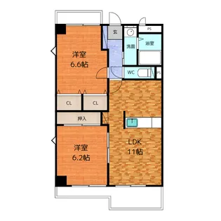 アムールNY【3階】の間取り