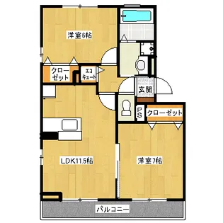ゴールドパストラルVI【1階】の間取り