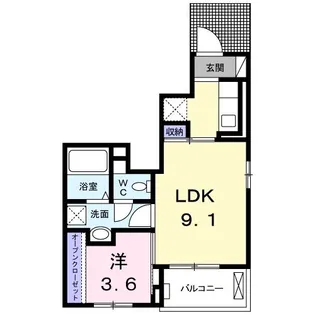 広島県福山市山手町1【アパート】の間取り