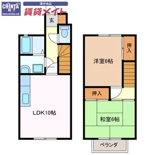 メゾンシーク B【1階】の間取り