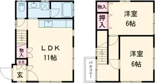 東京都世田谷区大蔵2【一戸建】の間取り