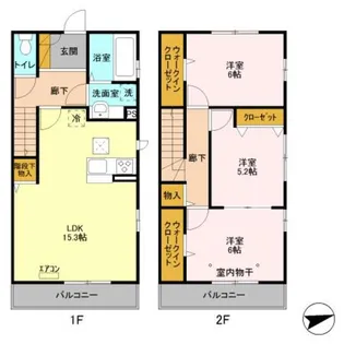 サンポワール【1階】の間取り