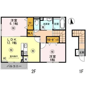 グランドソレーユ II棟【2階】の間取り
