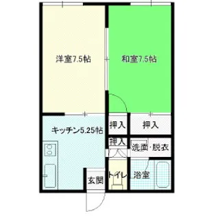 ハイツ厨川【2階】の間取り