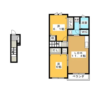 サンヴィスタハウス【2階】の間取り