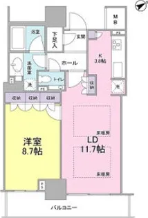 ザ・セントラルマークタワー【26階】の間取り