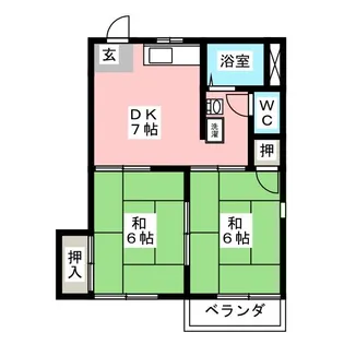 コーポ宮田B【2階】の間取り