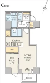 animo udagawa アニモ ウダガワ【12階】の間取り