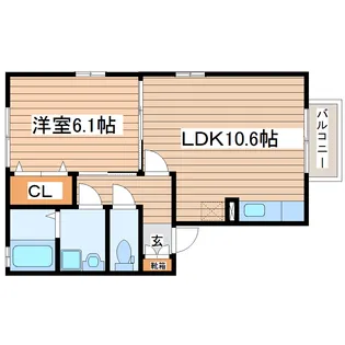 ディアコートF【2階】の間取り