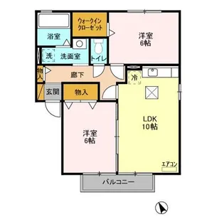 茨城県石岡市東石岡1【アパート】の間取り