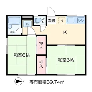 一條コーポ【2階】の間取り